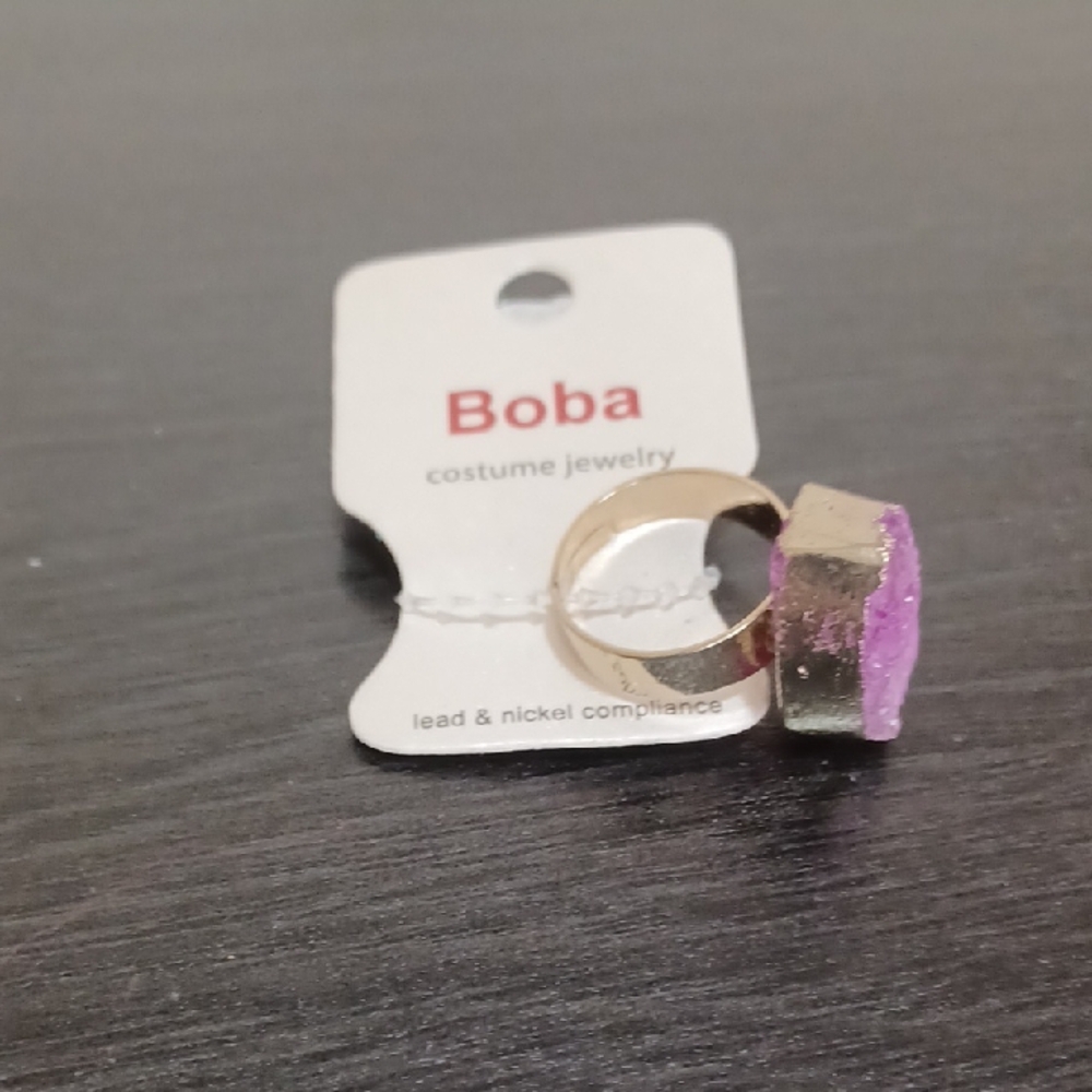 Boba Pink Stone Ring - Picture 2 of 3